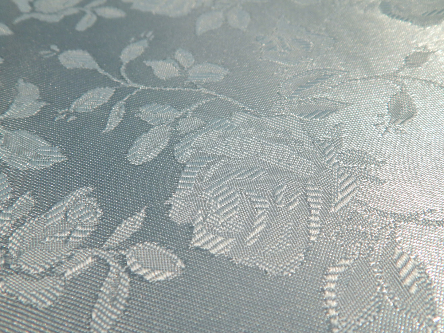 Baby Blue Rose Satin Jacquard