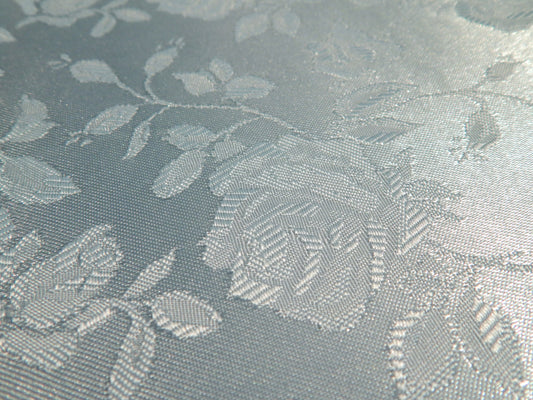 Baby Blue Rose Satin Jacquard