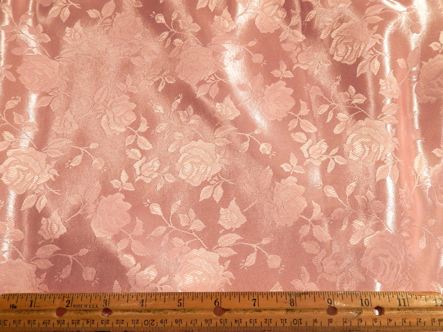 Light Pink Rose Satin Jacquard