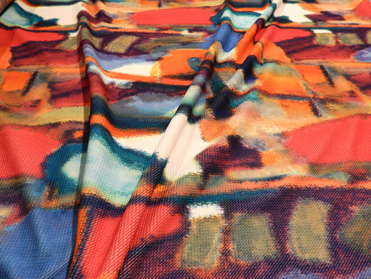 Bright Abstract Painting Bullet Knit