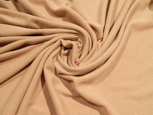 taupe deadstock thermal knit fabric