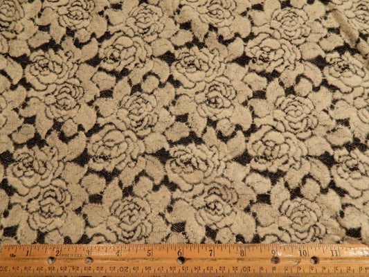 Ivory Rose Mesh Sweater Knit