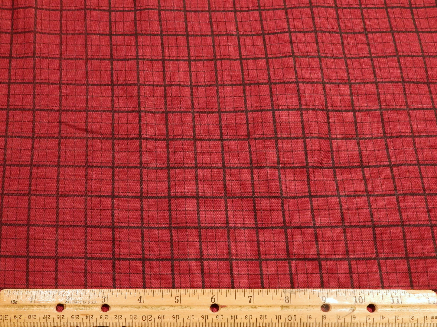 Red and Black Plaid Linen