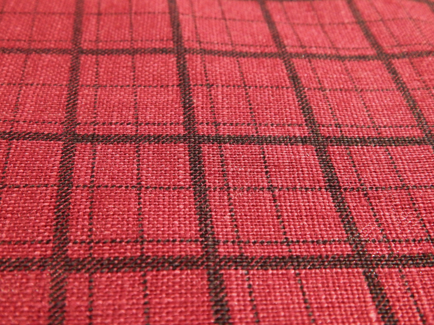 Red and Black Plaid Linen