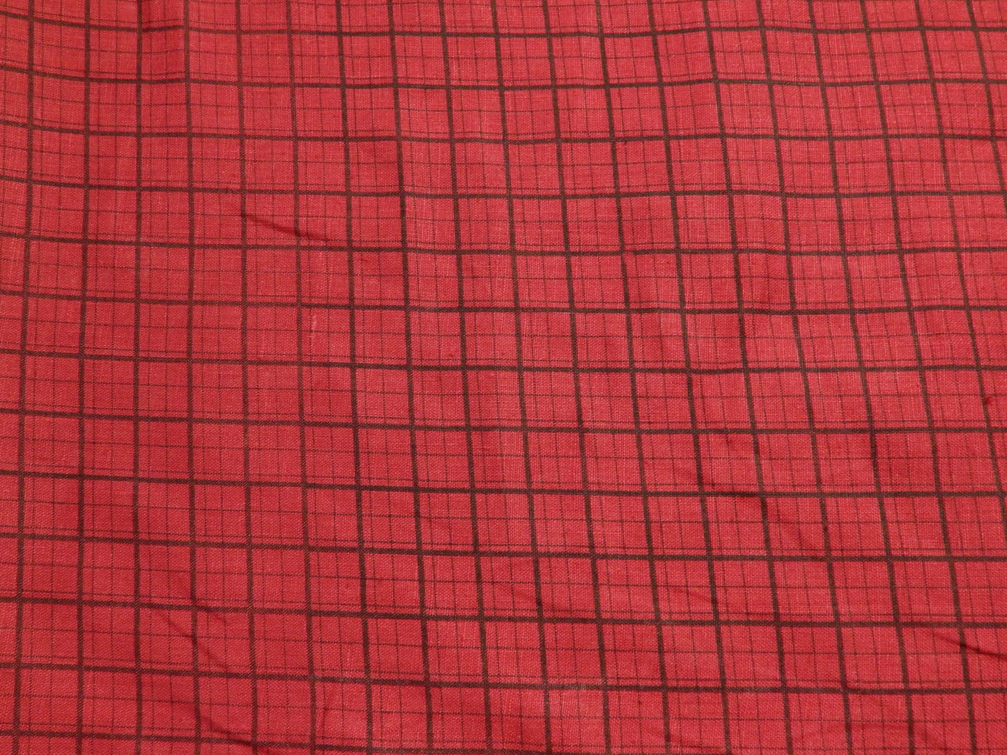 Red and Black Plaid Linen