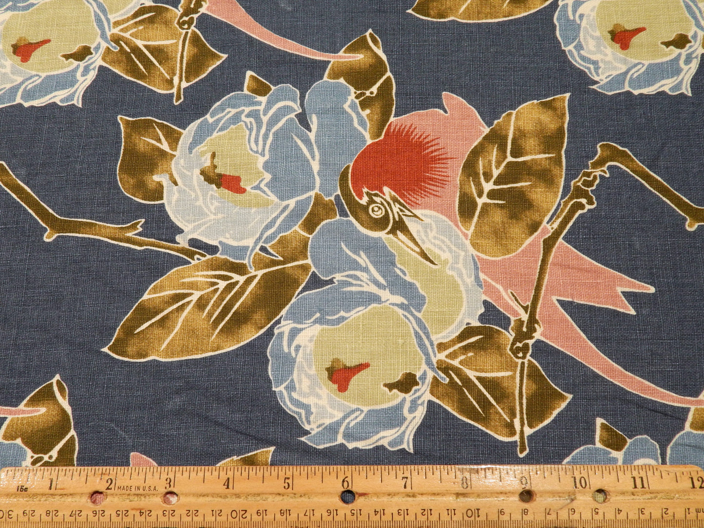 Blue & Cherry Floral Linen