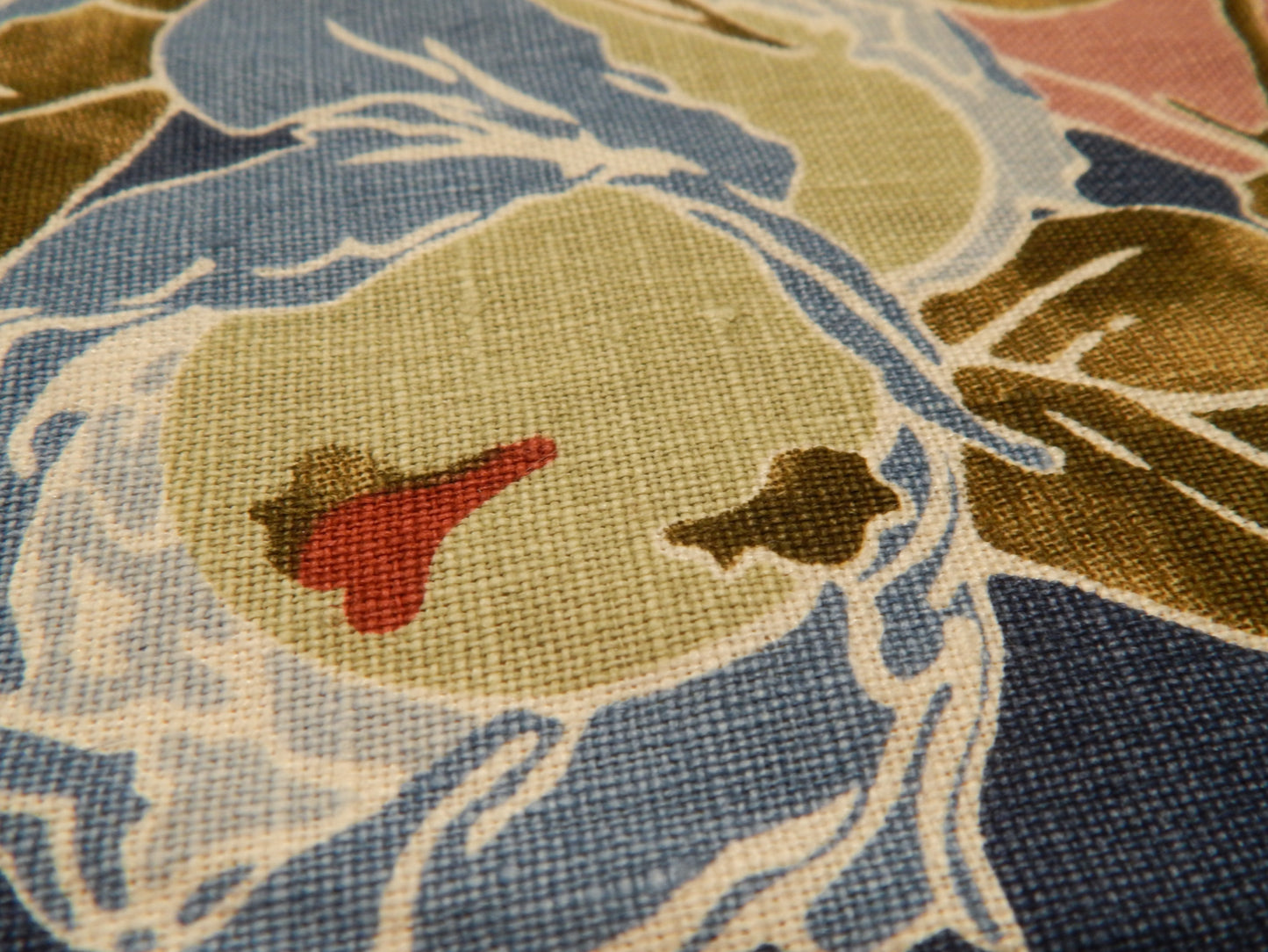 Blue & Cherry Floral Linen