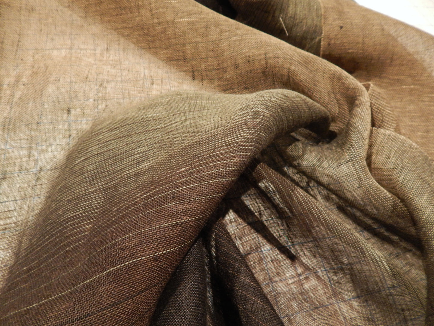 Black and Brown Ombre Linen Gauze