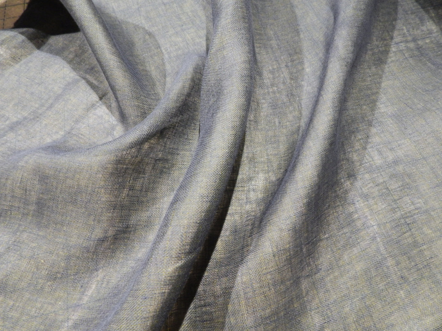 Two Faced Blue/Green Linen Gauze