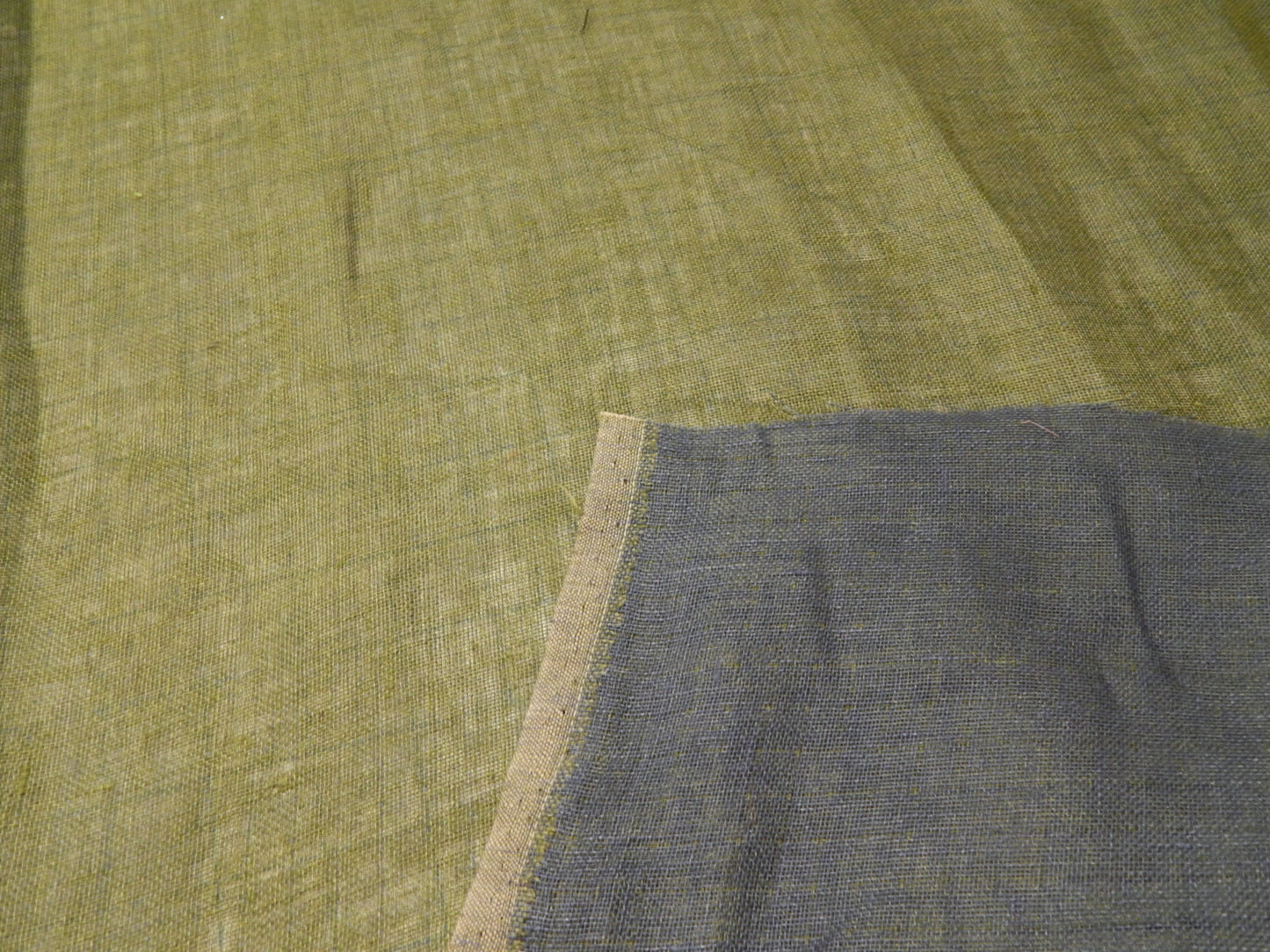 Two Faced Blue/Green Linen Gauze