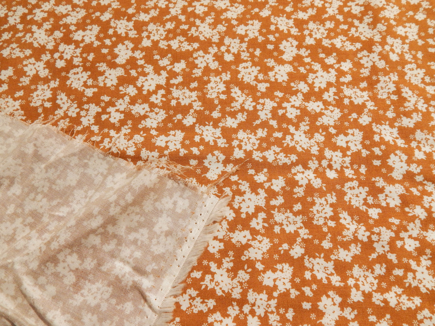Earthy Ditsy Floral Rayon Challis