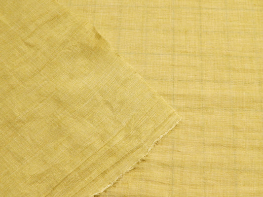 Pea Green Cotton Blend Gauze