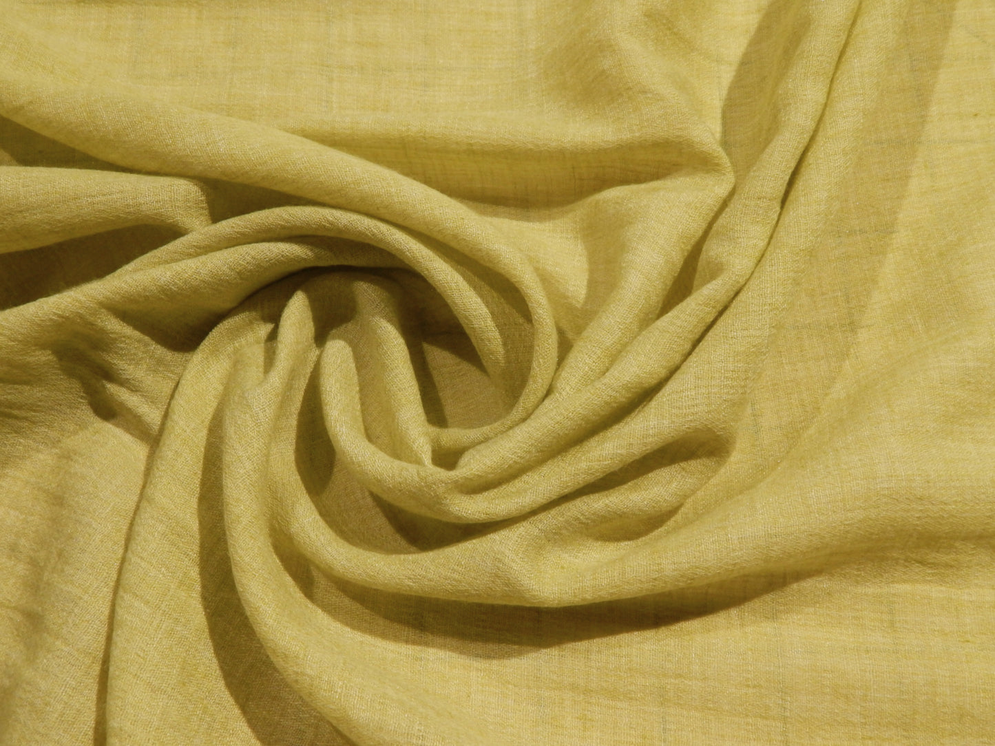 pea green spring green cotton polyester deadstock gauze fabric