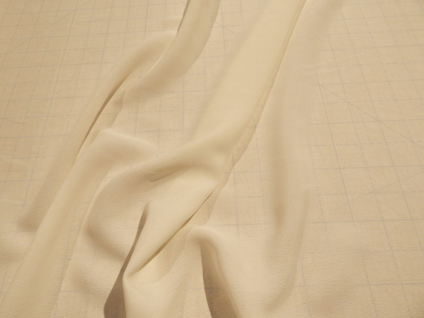 Off White Rayon Crepe