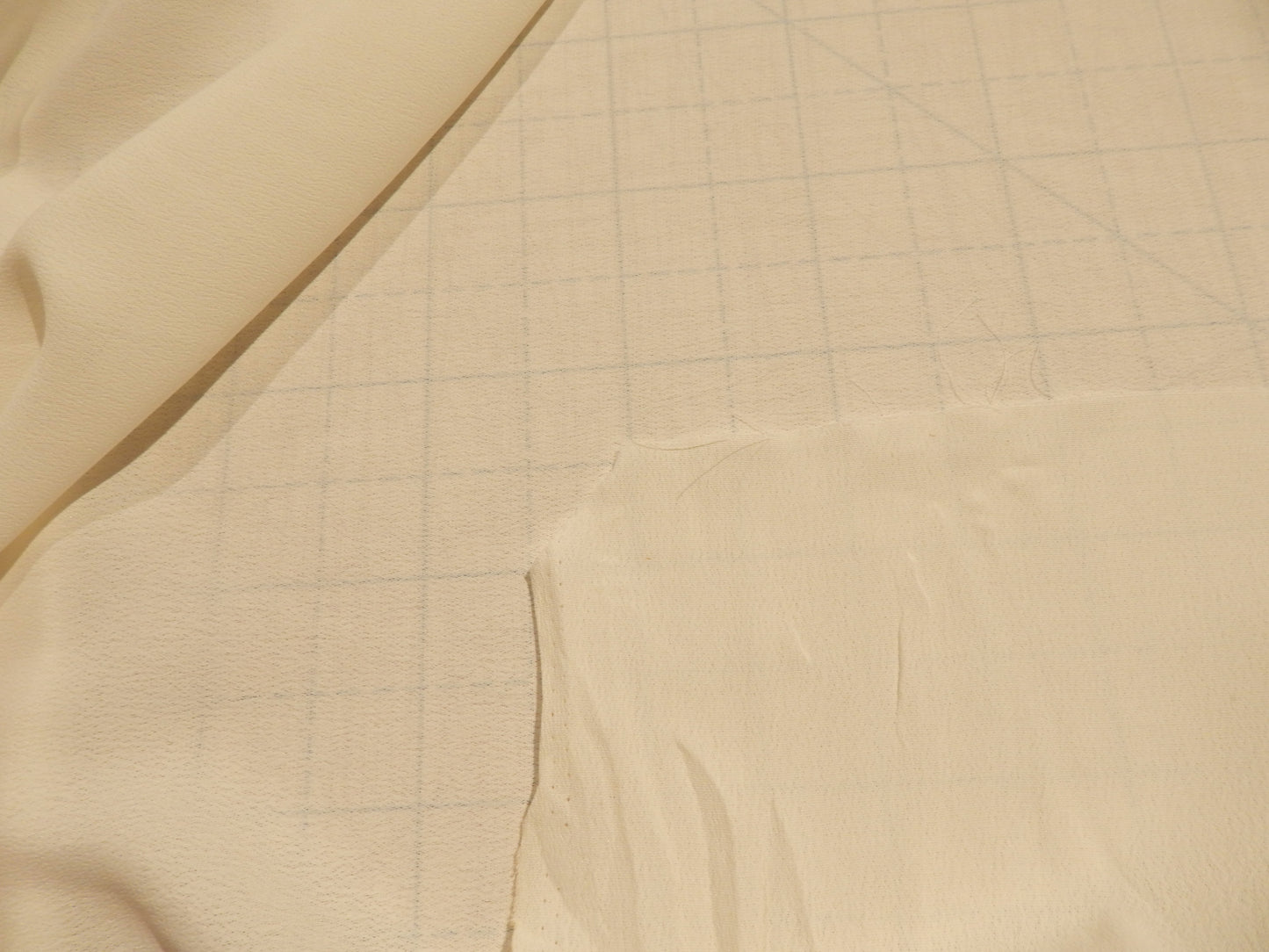 Off White Rayon Crepe