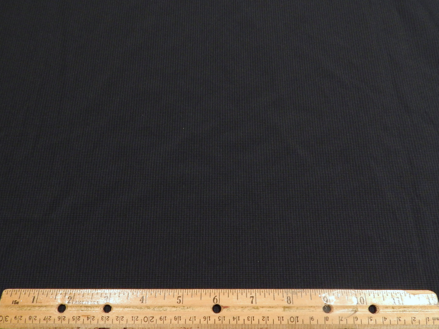 Italian Black and Navy Mini Houndstooth Wool & Nylon Shirting