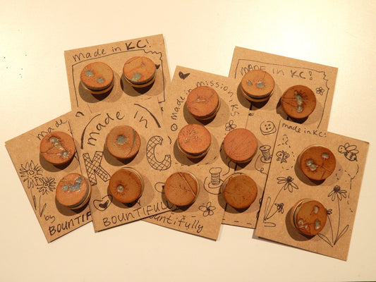 Hand Made Ceramic Buttons - 1" by Bountifully