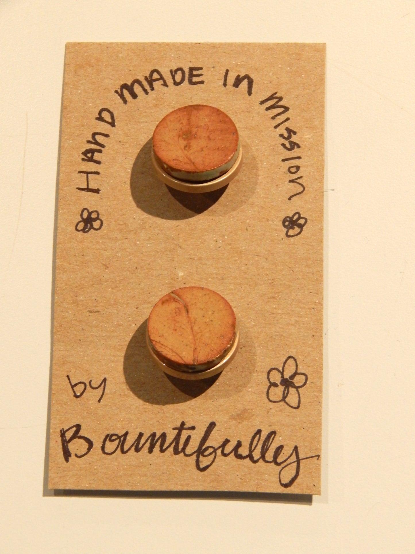 Hand Made Ceramic Buttons - 3/4" by Bountifully
