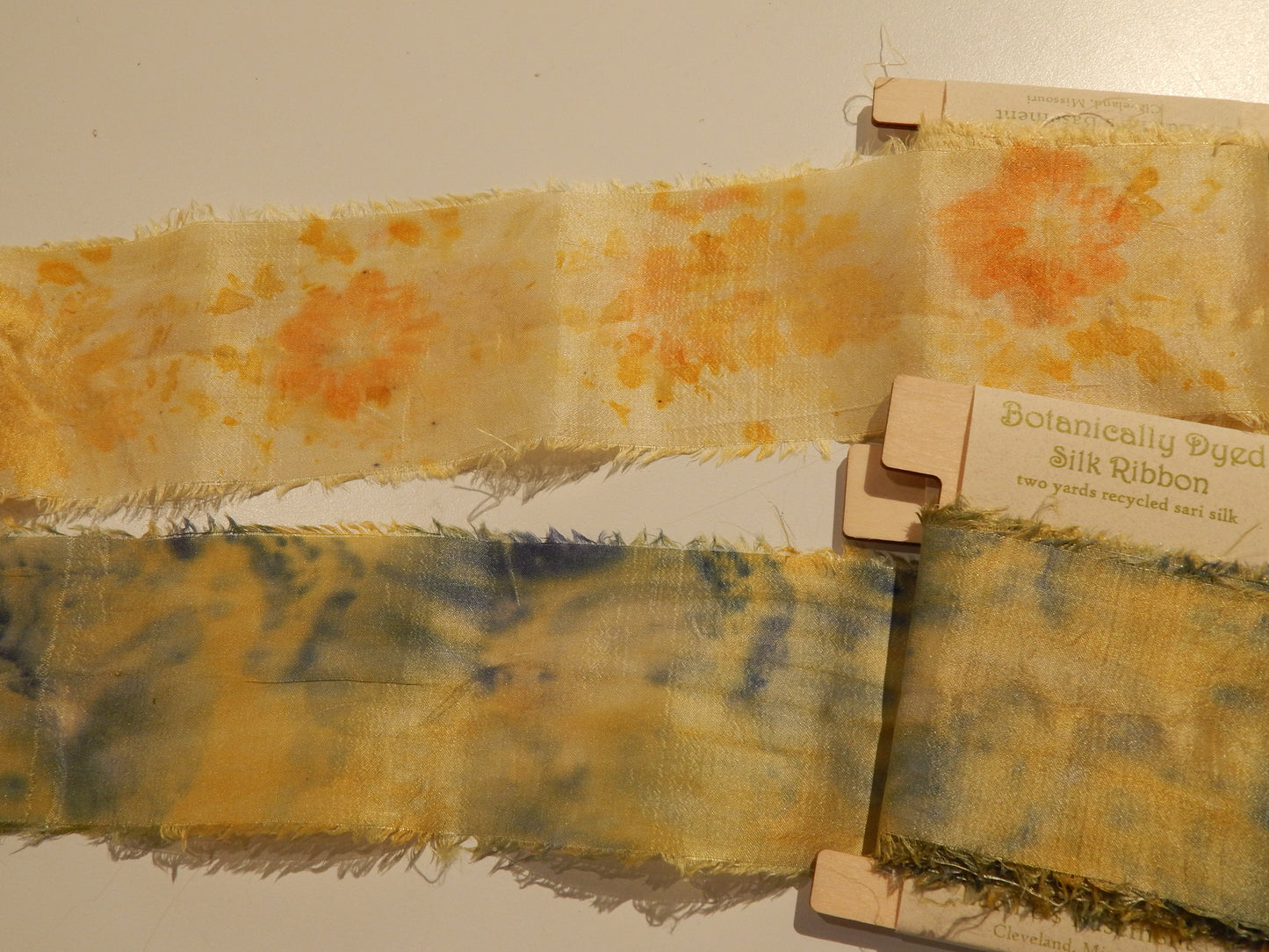 Natural Dyed 100% Silk Ribbons by Lucille's Basement