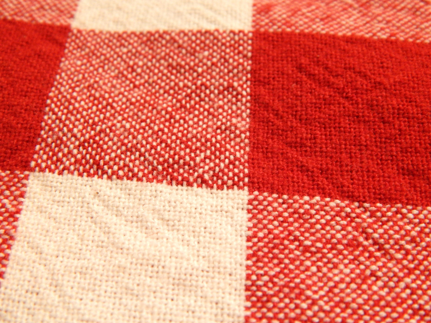 100% Organic Cotton Red and Natural 1" Gingham - Telio
