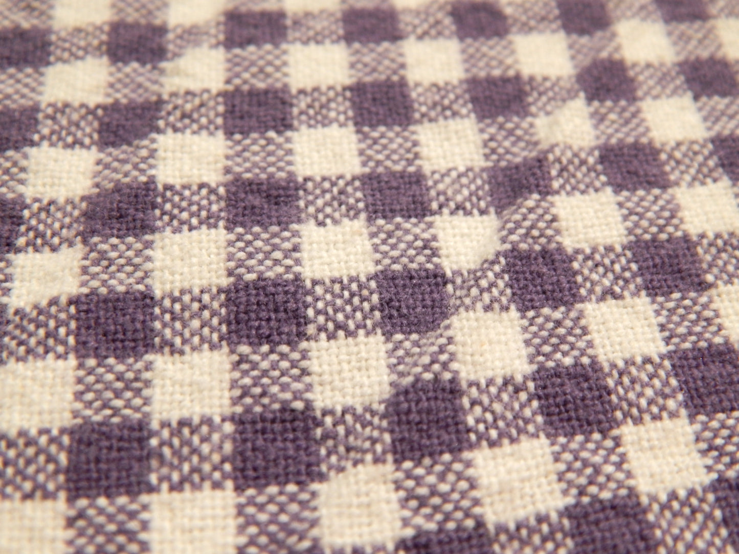 100% Organic Cotton Purple Iris and Natural 1/4" Gingham - Telio