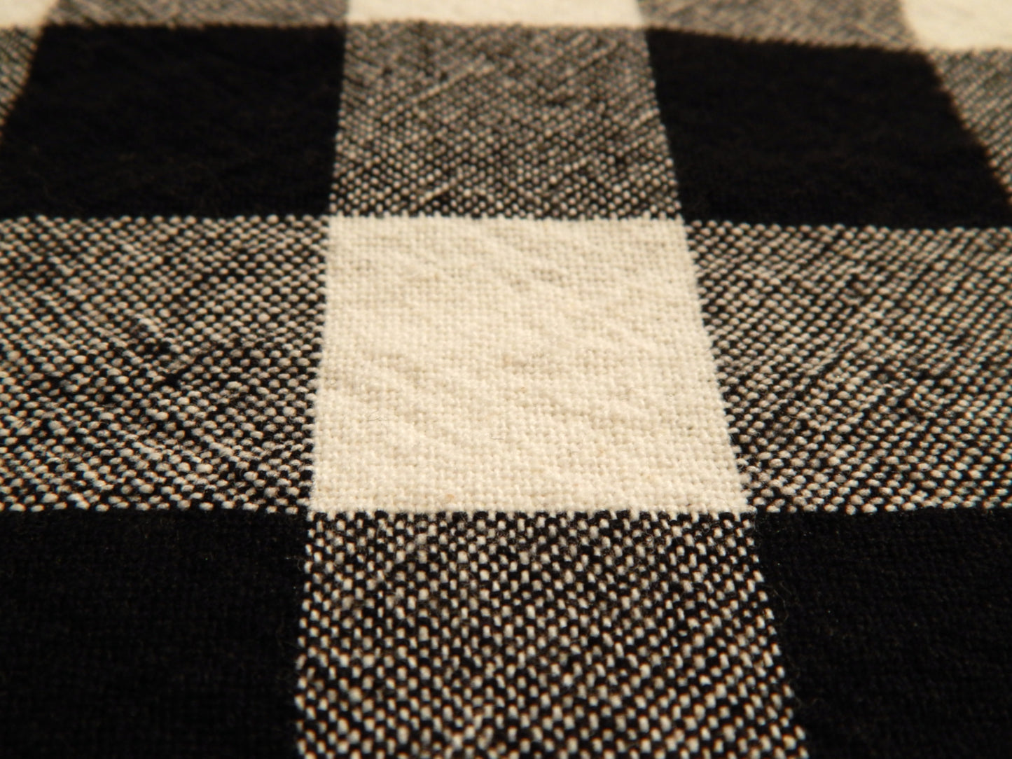 100% Organic Cotton Black and Natural 1" Gingham - Telio