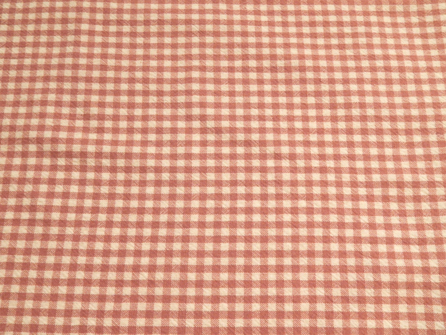 100% Organic Cotton Light Rose and Natural 1/4" Gingham - Telio