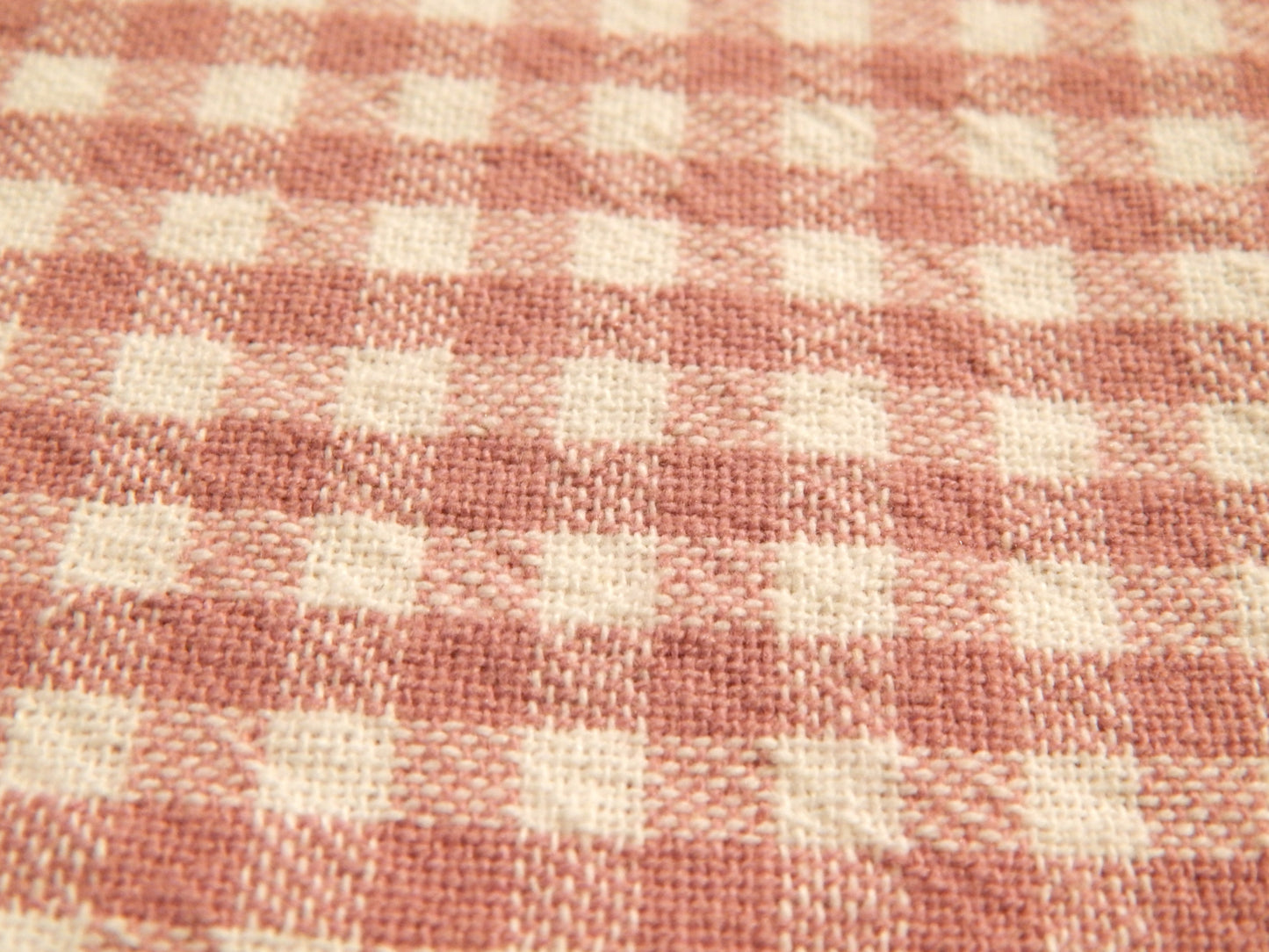 100% Organic Cotton Light Rose and Natural 1/4" Gingham - Telio