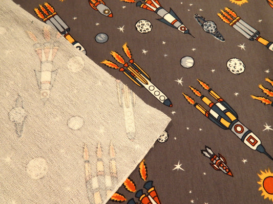 Boy's Spaceships Cotton French Terry