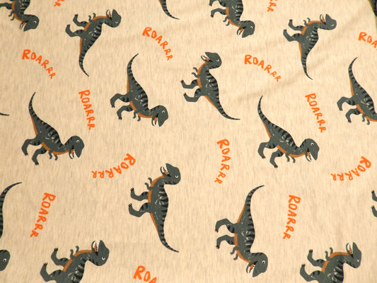boys t rex roar verhees jersey knit fabric boys kids fabric