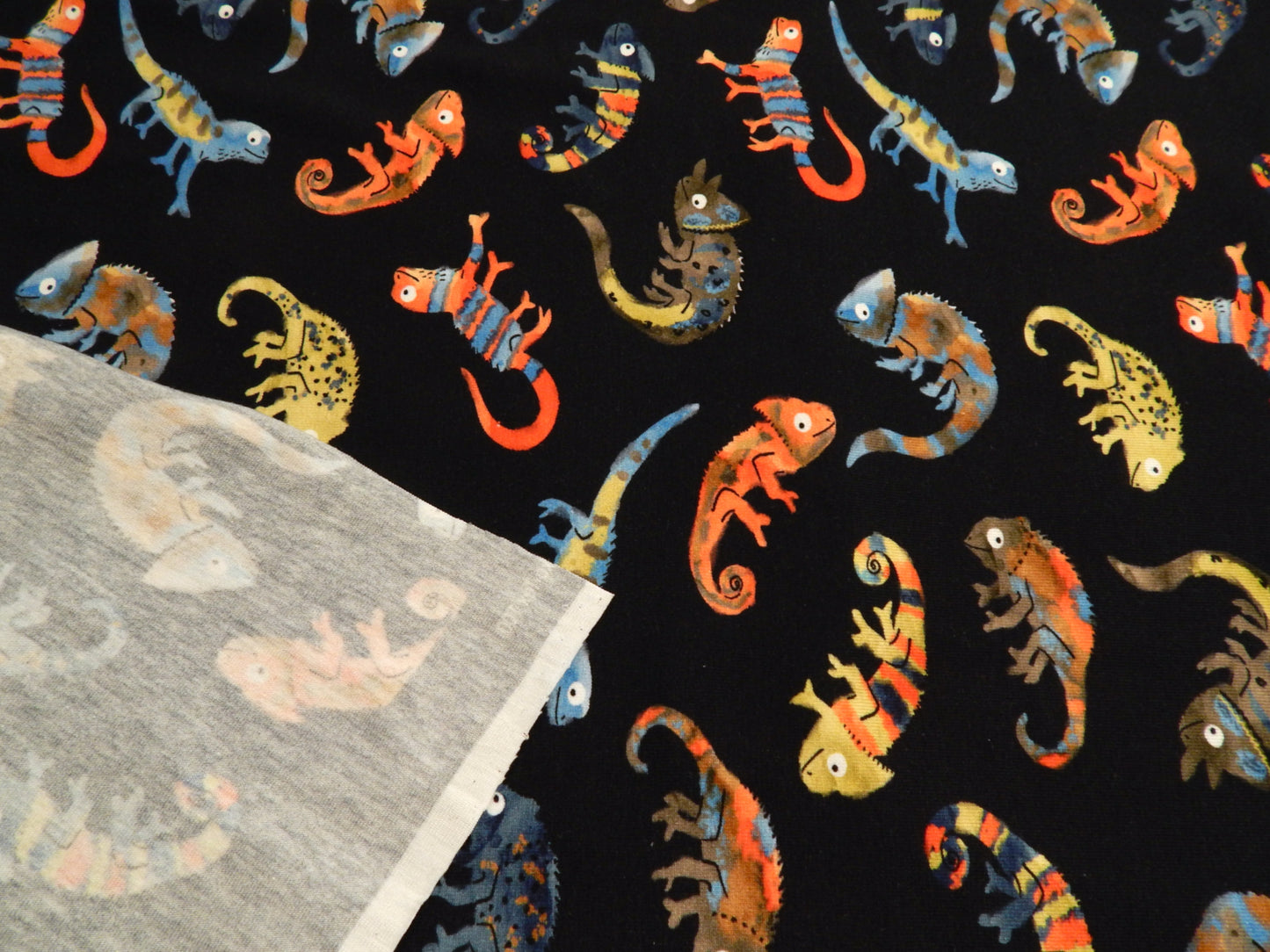 Boy's Chameleons in Navy Cotton Jersey - REMNANT SALE