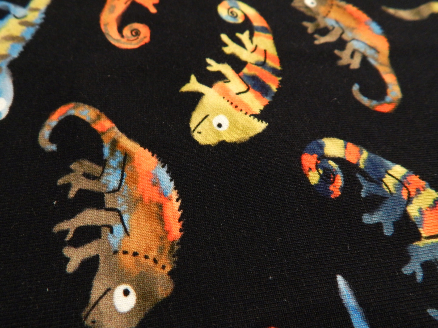 Boy's Chameleons in Navy Cotton Jersey - REMNANT SALE