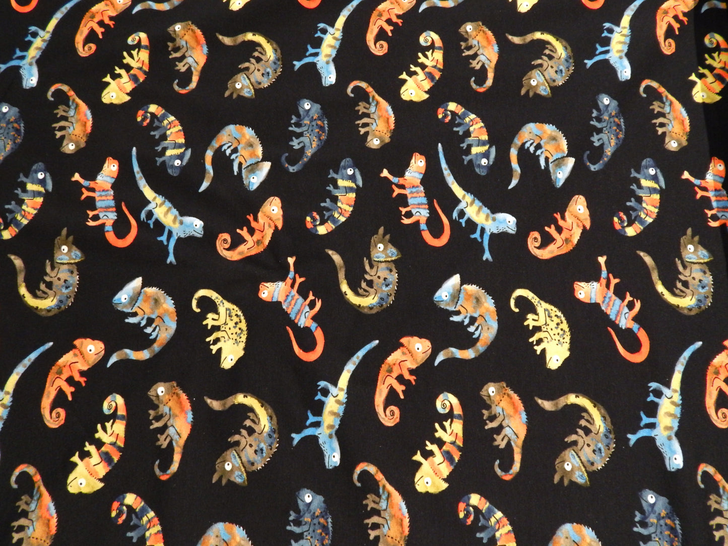boys kids knit chameleon lizard cotton jersey fabric