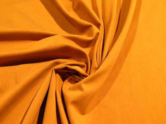 dark yellow mustard telio perla knit cotton spandex jersey knit fabric