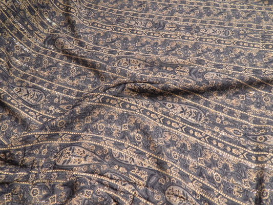 Blue Jean Floral Bazaar Rayon Chiffon - Telio