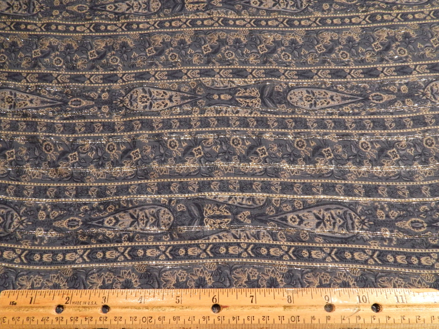 Blue Jean Floral Bazaar Rayon Chiffon - Telio