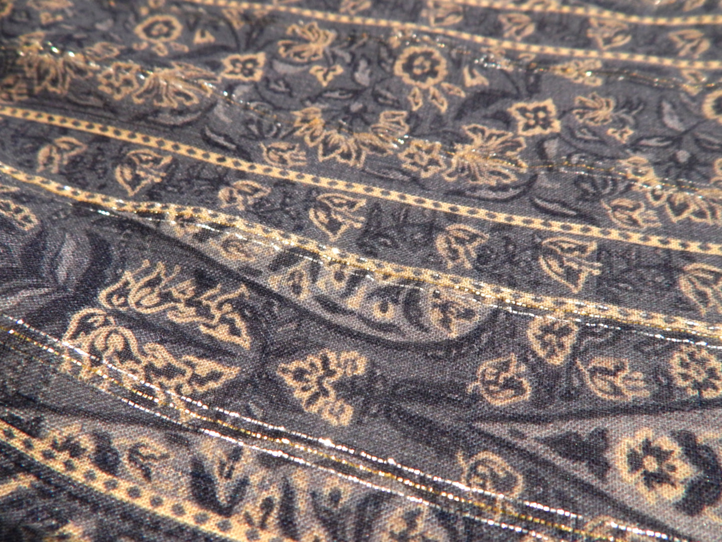 Blue Jean Floral Bazaar Rayon Chiffon - Telio