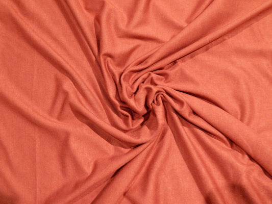 red terracotta rayon jersey deadstock knit fabric
