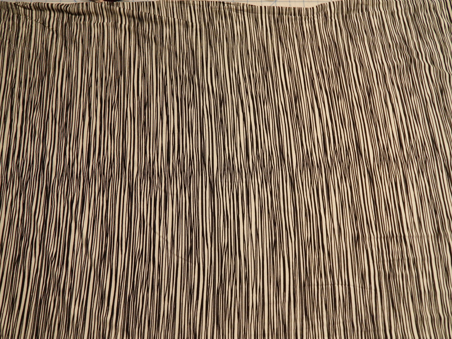 Black and White Squiggle Stripe Jersey Knit - Telio
