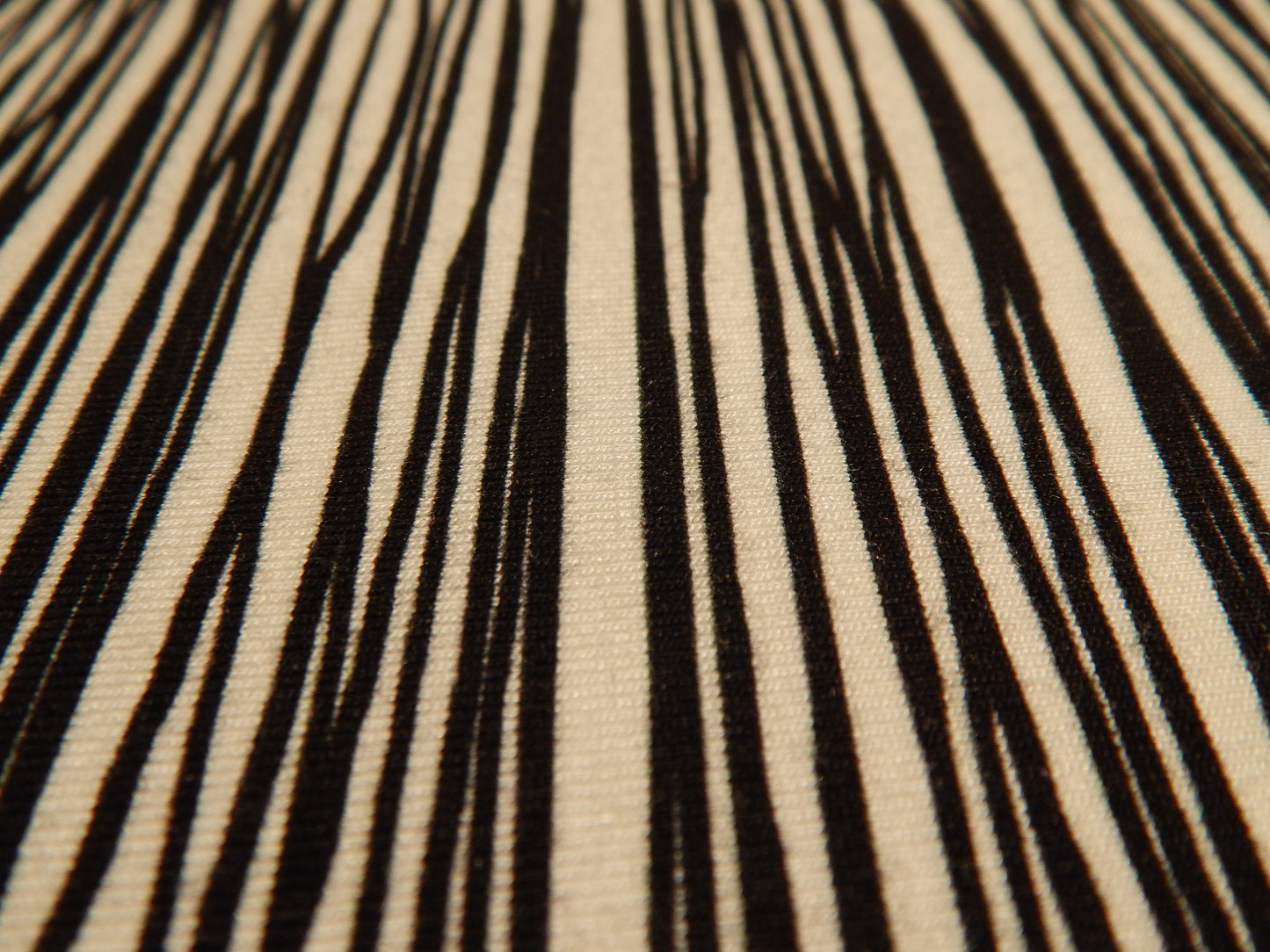 Black and White Squiggle Stripe Jersey Knit - Telio