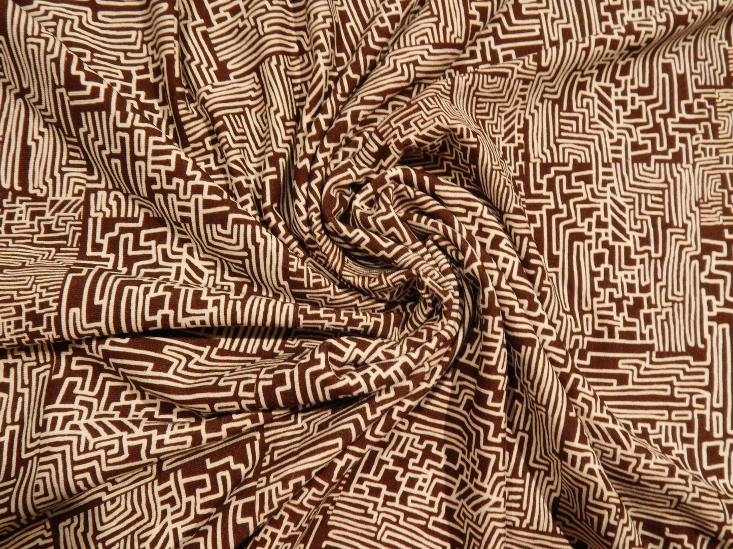 giraffe brown and white dakota rayon jersey knit print fabric telio