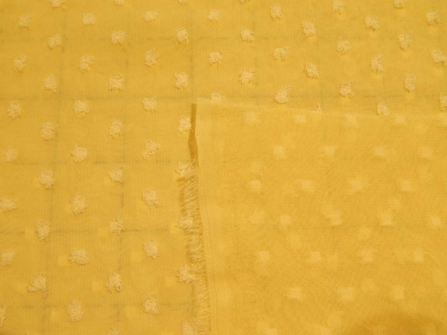 Buttercup Yellow Swiss Dot Chiffon