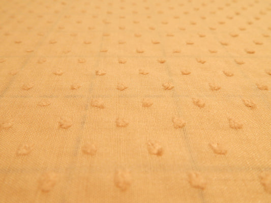 Oyster Beige Cotton Swiss Dot