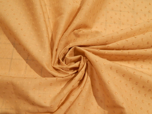 natural tan cotton swiss dot voile deadstock fabric polka dot tone on tone