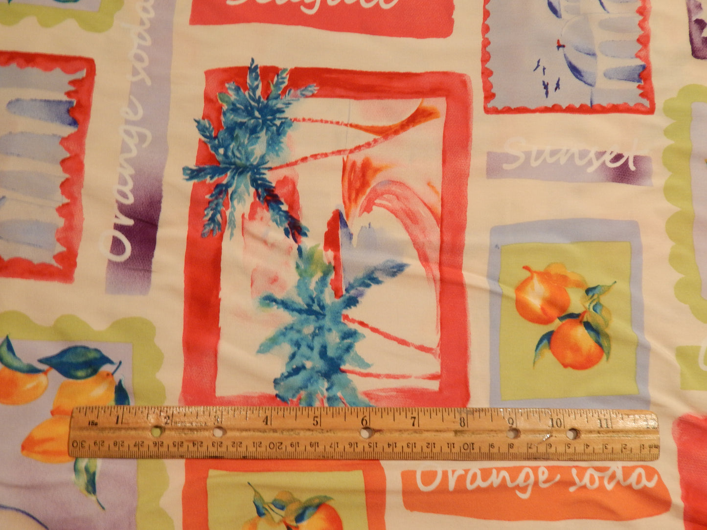 Picasso Beach Stamps Rayon Challis  - Telio