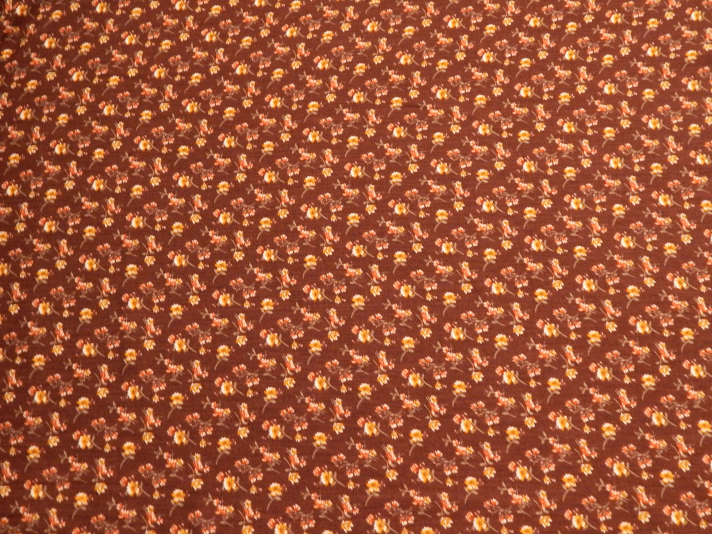 Wine Calico Floral Rayon Gauze