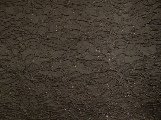 black telio soiree jacquard black metallic brocade jacquard fabric floral and silver