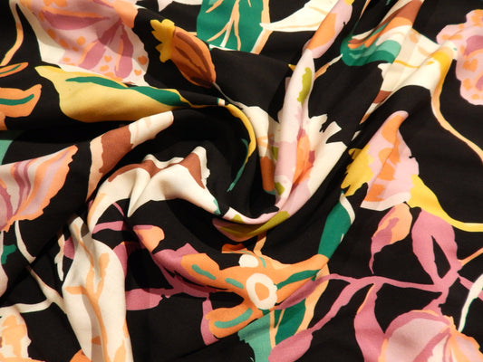 Dali Lemons Rayon Challis  - Telio