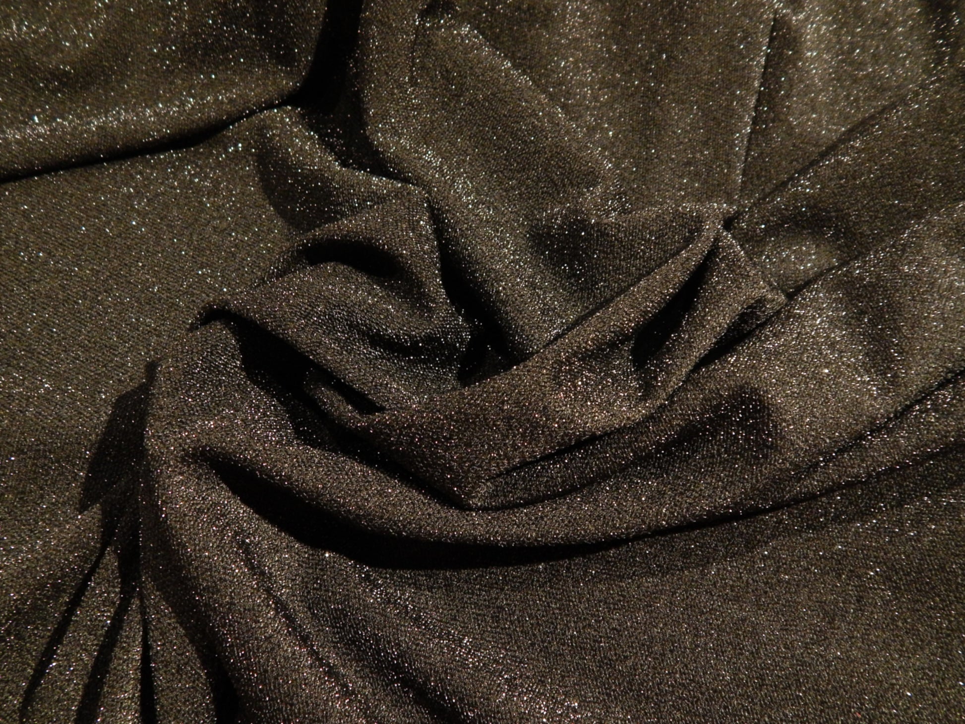 black metallic knit fabric deadstock no glitter shiny fabric