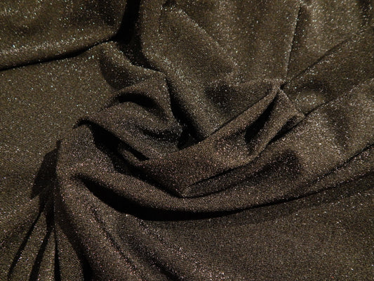 black metallic knit fabric deadstock no glitter shiny fabric
